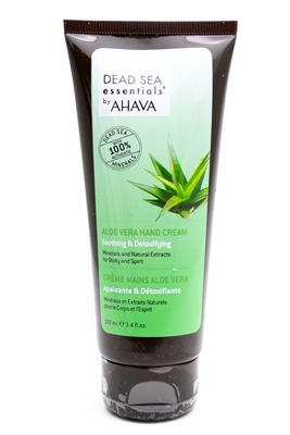 AHAVA Dead Sea Essentials Aloe Vera Soothing & Detoxifying Hand Cream  3.4 fl oz