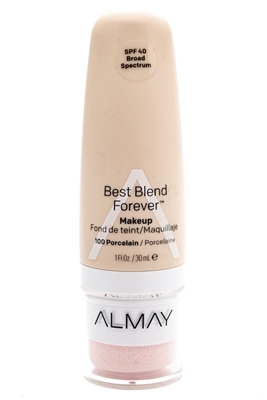 Almay Best Blend Forever Makeup, SPF40, 100 Porcelain  1 fl oz