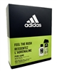 Adidas FEEL THE RUSH Pure Game Eau de Toilette 3.4 fl oz and Body Hair Face 3-in-1  8.4 fl oz