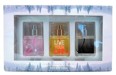 American Eagle Outfitters Fragrance Mist Set: AEO Me, Live Your Life, AEO Vintage (each 3.4 Fl Oz.)