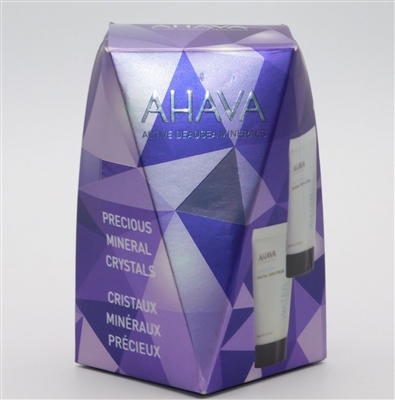 AHAVA Precious Mineral Crystals set: Hand Cream & Body Lotion 1.7 Oz Each