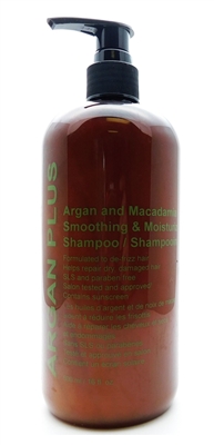 ARGAN PLUS Argan & Macadamia Smoothing & Moisturizing Shampoo 16 Fl Oz.