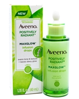 Aveeno POSITIVELY RADIANT Maxi Glow Infusion Drops, Evens Tone and Texture + Leaves a Dewy Glow  1.35 fl oz