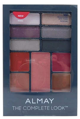 Almay The Complete Look 300 Medium/Deep: Shadow .04 Oz., Blush .13 Oz., Lipstick .03 Oz., Lip Gloss .03 Oz.