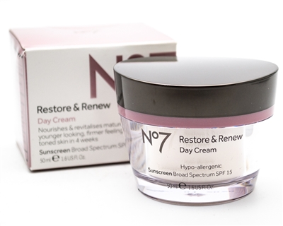 Boot's No7  Restore & Renew Day Cream SPF 15  1.6 fl oz