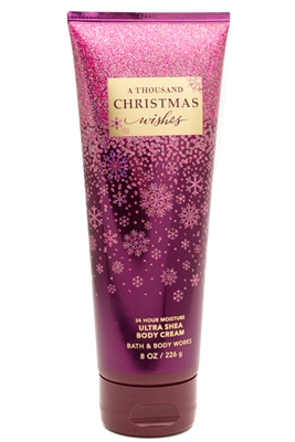 Bath & Body Works A THOUSAND CHRISTMAS WISHES 24Hr Moisture Ultra Shea Body Cream  8oz