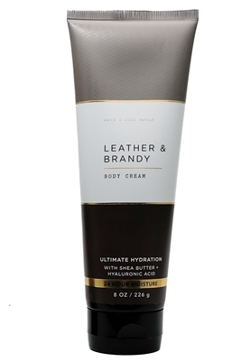 â€‹Bath & Body Works LEATHER & BRANDY Ultimate Hydration Body Cream with Hyaluronic Acid   8oz