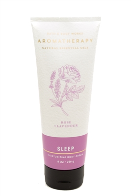 Bath & Body Works AROMATHERAPY Sleep, Rose and Lavender Moisturizing Body Cream  8 fl oz