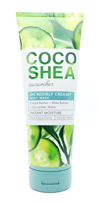 Bath & Body Works COCO SHEA cucumber Incredibly Creamy Body Wash 10 Fl Oz.