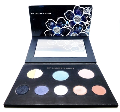 By Lauren Luke My Sultry Blues Palette: Shadow Primer nude slip dark .04 Oz., Eye Shadow continental .14 Oz., Blush wind flush .14 Oz., Creme Eye Liner raven black .04 Oz., Eye Shadow star dust .06 Oz., Lip Color diamond berry .04 Oz.