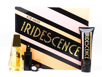 Bob Mackie Iridescence Box Set: Eau De Parfum Spray 1.7 Fl Oz., Shimmer Body Lotion 2.6 Oz., Jewelled Purser .24 Fl Oz.