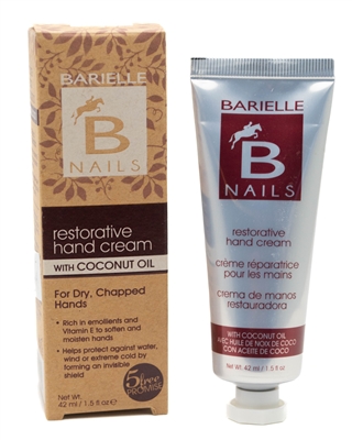 Barielle Nails RESTORATIVE HAND CREAM with Coconut Oil for Dry Chapped Hands  1.5 fl oz