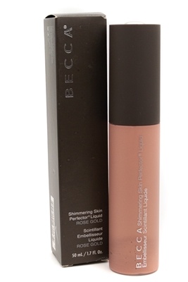 Becca SHIMMERING SKIN PERFECTOR LIQUID, Rose Gold, Perfects Skin with Ultra-fine Light-Reflecting Pearls for a Soft Natural Glow.  Can be used as a Makeup Base or over Foundation.  1.7 fl oz