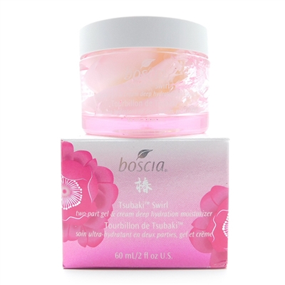 Boscia Tsubaki Swirl Two-Part Gel & Cream Deep Hydration Moisturizer 2 Fl Oz.