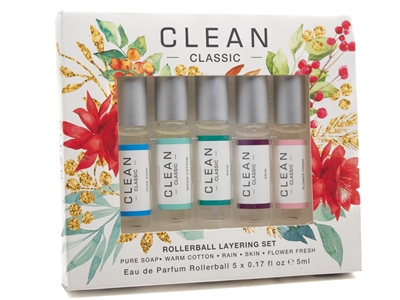 Clean Classic Eau de Parfum Rollerball Layering  Set 5x.17 fl oz