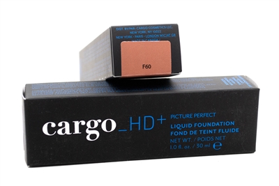 cargo_HD+ Picture Perfect Liquid Foundation F60,   1 fl oz