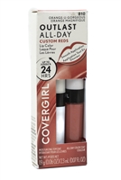 Covergirl OUTLAST All Day Custom Reds Lip Color, 810 Orange U Gorgeous,   All Day Colorcoat .06oz, Moisturizing Topcoat  .07 fl oz