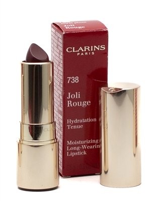 Clarins JOLI ROUGE Moisturizing Long Wearing Lipstick, 738 Royal Plum  .1oz