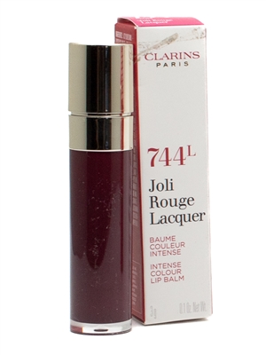 Clarins JOLI ROUGE LACQUER Intense Colour Lip Balm 744L Plum .1oz