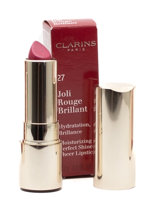 Clarins JOLI ROUGE BRILLIANT Moisturizing Perfect Shine Sheer Lipstick, 27 Hot Fuchsia  .1oz