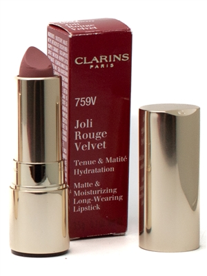 Clarins JOLI ROUGE VELVET Matte & Moisturizing Long Wearing Lipstick, 759v Woodberry  .1oz