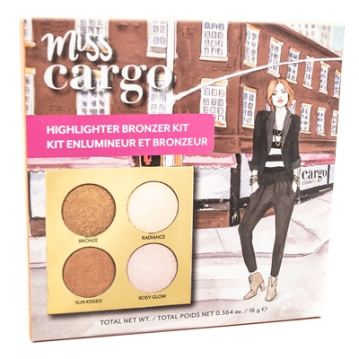 cargo Miss Cargo HIGHLIGHTER BRONZER KIT: Bronze, Radiance, Sun Kissed, Rosy Glow  .56oz total