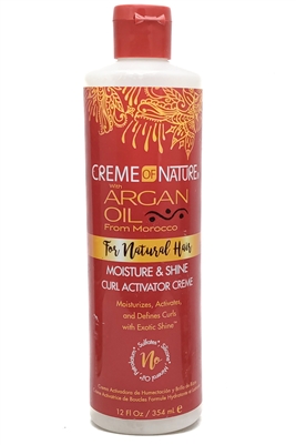 Creme of Nature ARGAN OIL for Natural Hair, Moisture & Shine Curl Activator Creme  12 fl oz