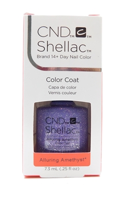 CND Shellac Brand 14+ Day Nail Color Color Coat Alluring Amethyst .25FLOz