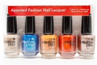 CND Creative Play Nail Lacquer set of 5: Base Coat, Ship-Notized, Apricot In The Act, Orange You Curious, Take The $$$   .46 fl oz each
