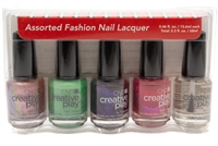 CND Creative Play Nail Lacquer set of 5: Pinkidescent, You've Got Kale, Positively Plumsy, Dazzleberry, Top Coat  .46 fl oz each