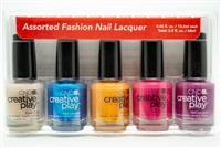 CND Creative Play Nail Lacquer set of 5: Base Coat, You've Got Kale, Apricot In The Act,Orchid You Not, Peony Ride  .46 fl oz each