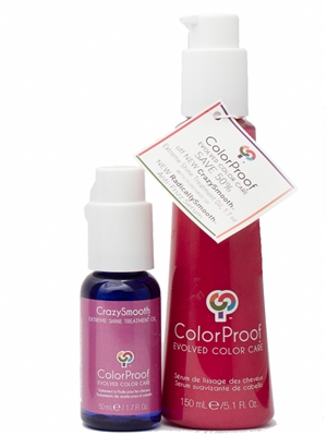 ColorProof CRAZY SMOOTH Extreme Shine Treatment Oil and RADICALLY SMOOTH Anti-Frizz Serum Set