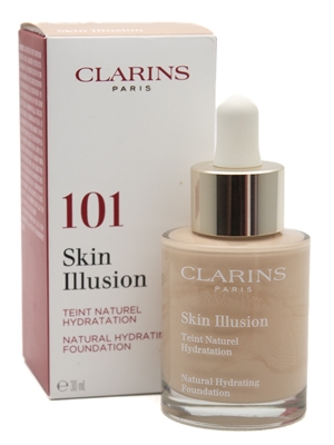 Clarins SKIN ILLUSION Natural Hydrating Foundation, 101 Linen  1 fl oz