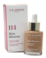 Clarins SKIN ILLUSION Natural Hydrating Foundation, 114 Cappucino,  1 fl oz