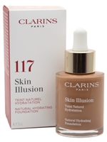 Clarins SKIN ILLUSION Natural Hydrating Foundation, 117 Hazelnut  1 fl oz