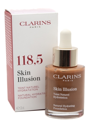 Clarins SKIN ILLUSION Natural Hydrating Foundation,118.5 Chocolate  1 fl oz
