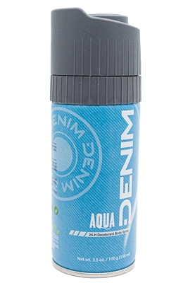 Denim AQUA  24 Hr Deodorant Body Spray  3.5 fl oz