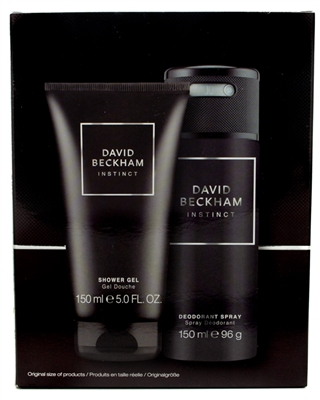 David Beckham INSTINCT Gift Set: Shower Gel  5 fl oz  and Deodorant Spray  5oz