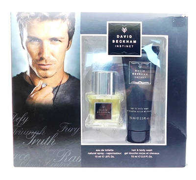 David Beckham Instinct Set: Eau De Toilette .5 Fl Oz., Hair & Body Wash 2.5 Fl Oz.