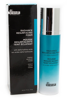 Dr. Brandt RADIANCE RESURFACING FOAM with Hydroxy Acids.  Smooth and Even Skin Tone, Exfoliates  1.7oz