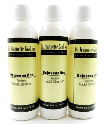 Dr. Jeannette Graf Rejuvenation Retinol Facial Cleanser 3.8 Fl Oz. (set of 3)