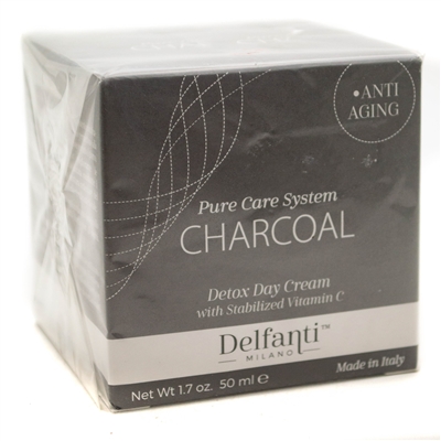 Delfanti Pure Care System CHARCOAL Detox Day Cream with Stabilized Vitamin C  1.7 fl oz