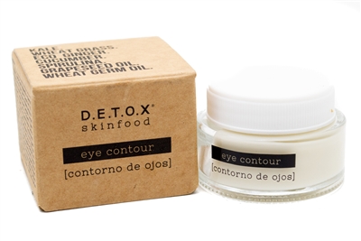 DETOX Skinfood EYE CONTOUR.  Kale, Wheat Grass, Shea Butter, Eco Ginger, Cucumber, Spirulina, Grapeseed Oil, Wheat Germ Oil  .67  fl oz