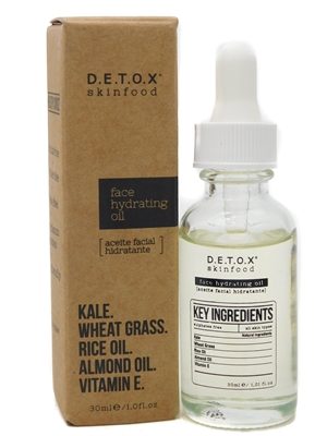 DETOX Skinfood Face Hydrating Oil.  Kale, Wheat Grass, Rice Oil, Almond Oil, Vitamin E   1 fl oz