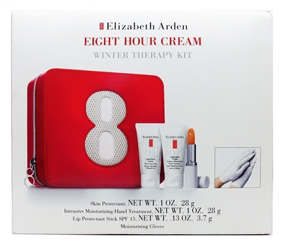 Elizabeth Arden Eight Hour Cream Winter Therapy Kit: Skin Protectant 1 Oz., Intensive Moisturizing Hand Treatment 1 Oz., Lip Protectant Stick SPF15 .13 Oz., Moisturizing Gloves