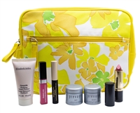 Elizabeth Arden Gift  Bag Set:  Ceramide Purifying Cream Cleanser,  High Shine Lip Gloss Pink Pout, Ceramide Mascara Black,  Prevage Anti-Aging Night Restorative Cream .25oz & Day Moisture Cream, Ceramide Ultra Lipstick Coral, Gift Bag