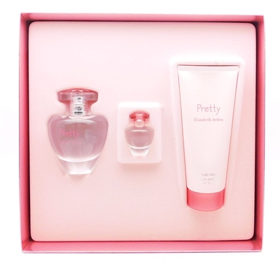 Elizabeth Arden Pretty: Eau De Perfum Spray 1.7 Fl Oz., Small Eau De Perfum, Body Lotion 3.3 Fl Oz.