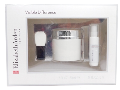 Elizabeth Arden VISIBLE DIFFERENCE 3 Pc Set: Peel  and Revitalizing Mask 1.7 fl oz, Optimizing Skin Serum .17 fl oz, Applicator