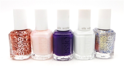 essie Nail Color 5 Piece Set: A Cut Above, Sheers to You, No Shrinking Violet, White Page, On a Silver Platter (each .46 Fl Oz.)