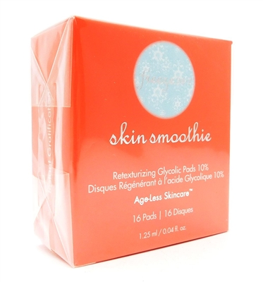 Freeze 24-7 Skin Smoothie Retexturizing Glycolic Pads 10% Age-Less Skincare 16 Pads .04 Fl Oz.